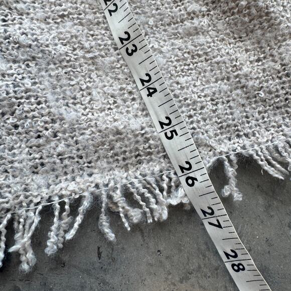 Vintage Y2k Plaid Preppy Red Beige Turtleneck Sweater Poncho Women's M/L - Picture 4 of 4